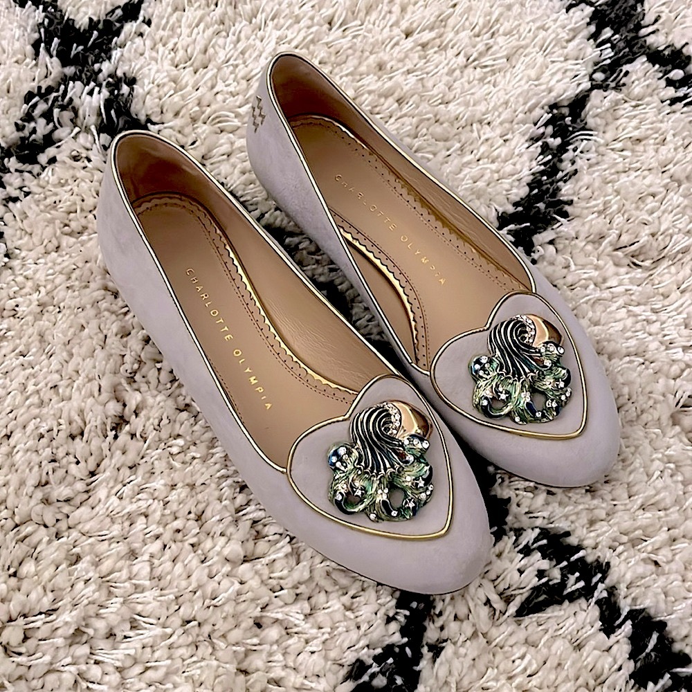 Charlotte Olympia Zodiac Aquarius Flats Loafers Size 37
